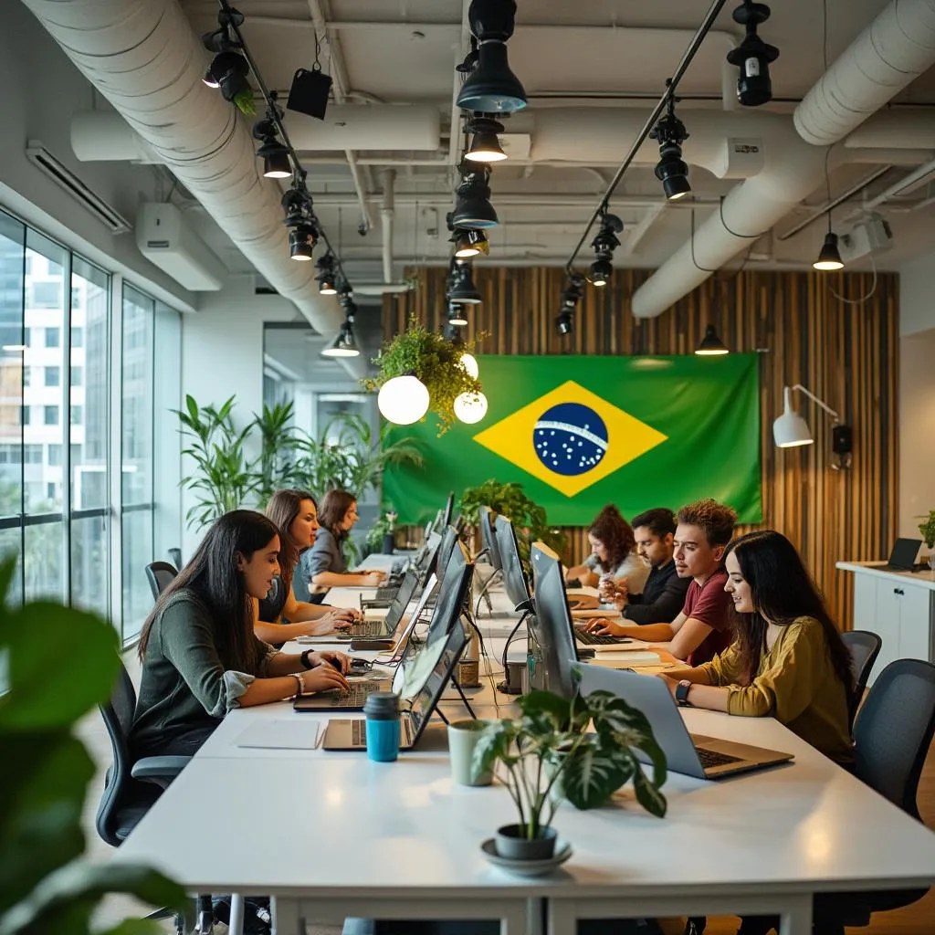 Escritório moderno da AçõesBR