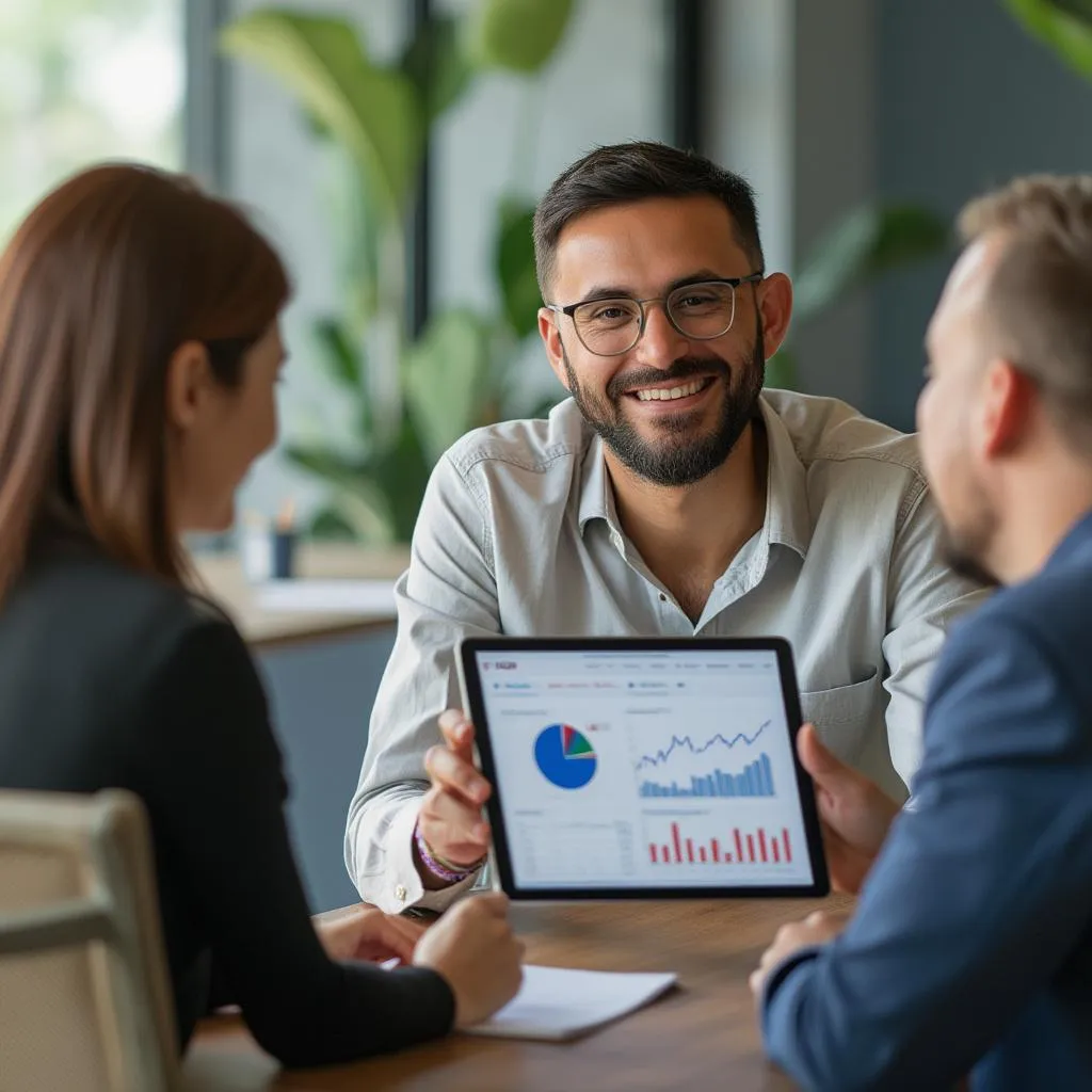 Reunião com cliente AçõesBR